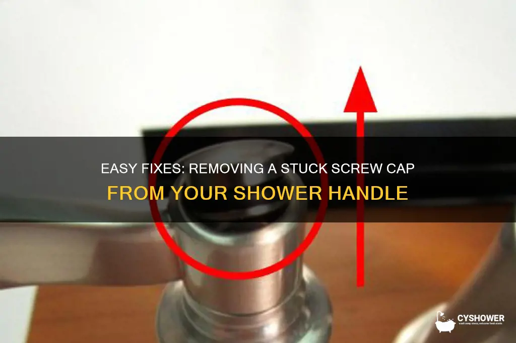 how to get the screw cap off a shower handle