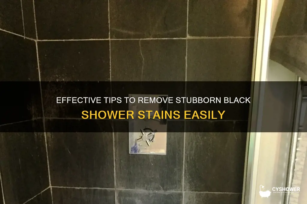 how to get tid off black stain in shower room