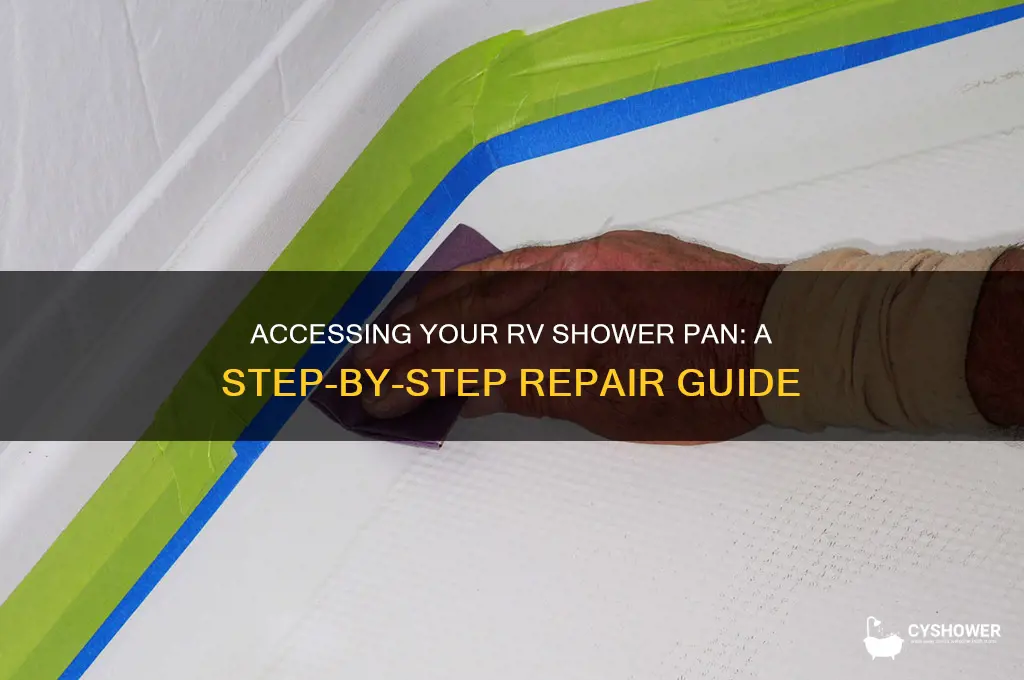 how to get under the shower pan in rv
