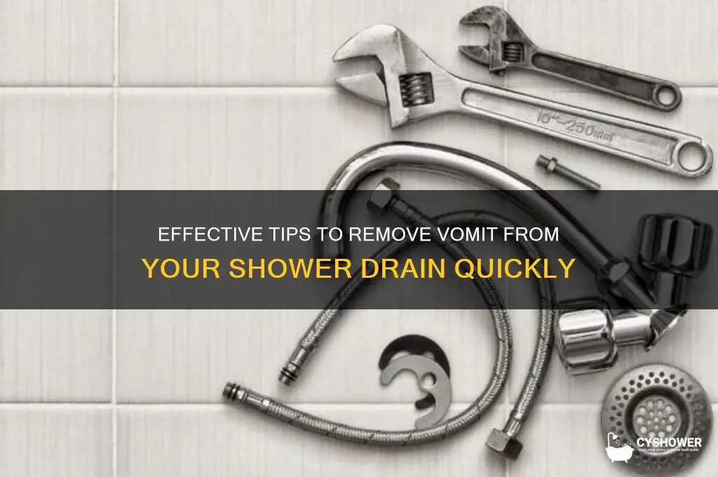 how to get vomit out of shower drain