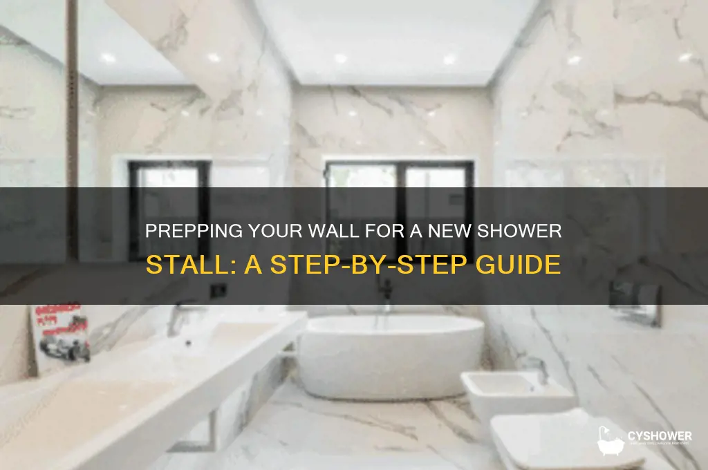 how to get wall behind new shower stall prepped