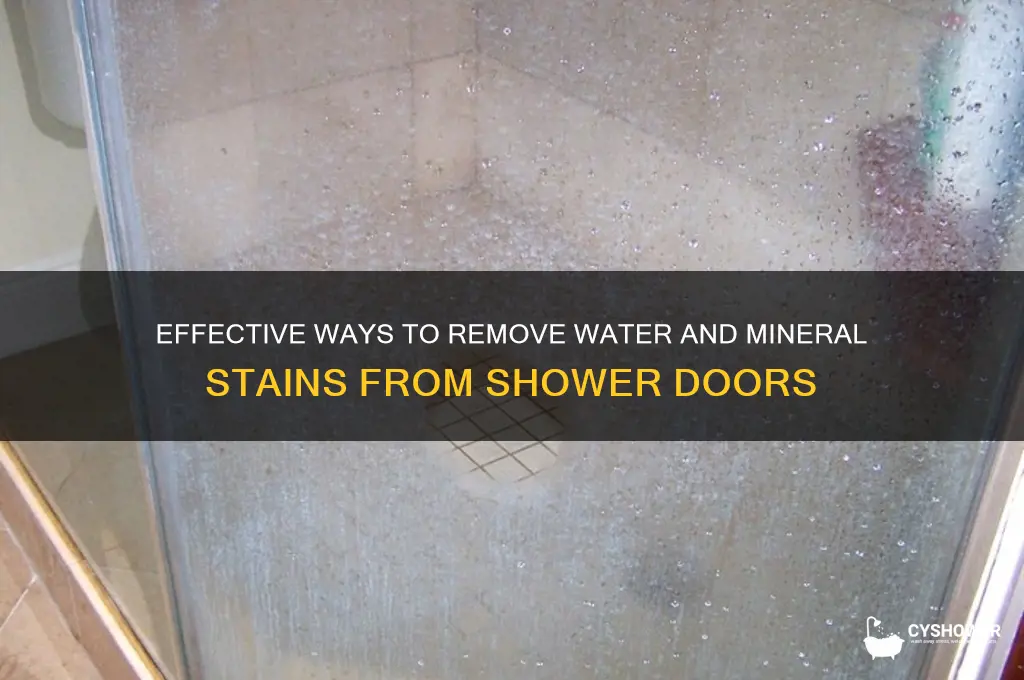 how to get water and mineral stain off shower door