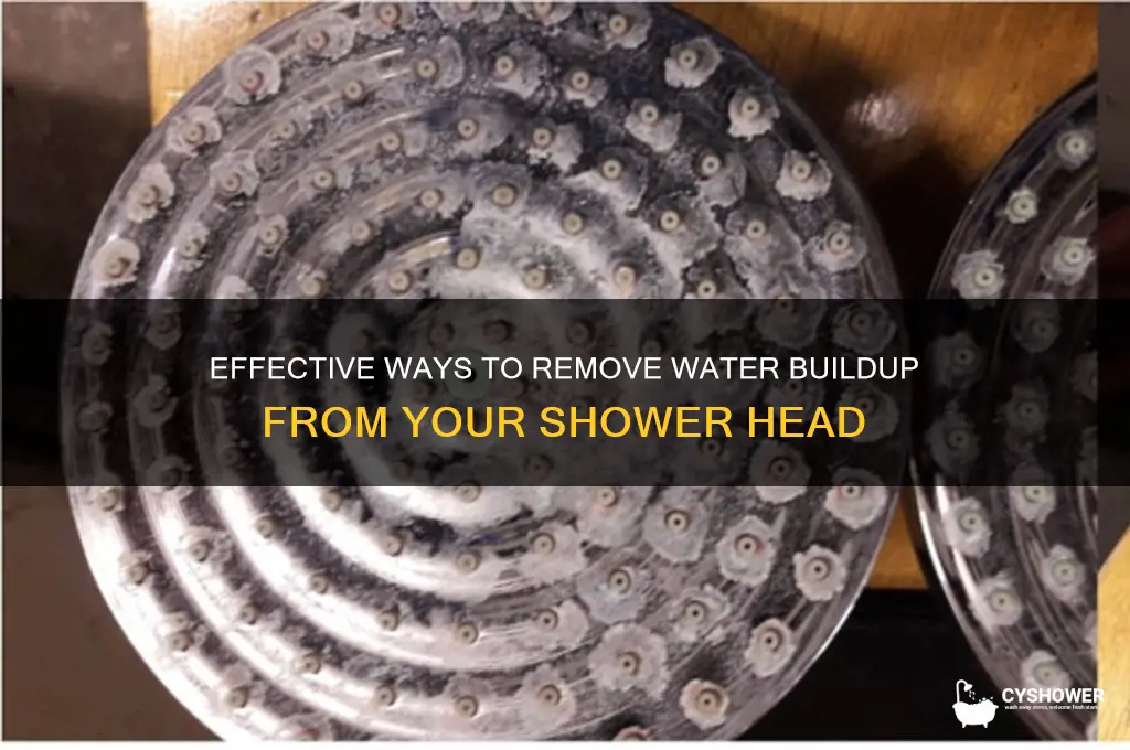 how to get water buildup off shower head