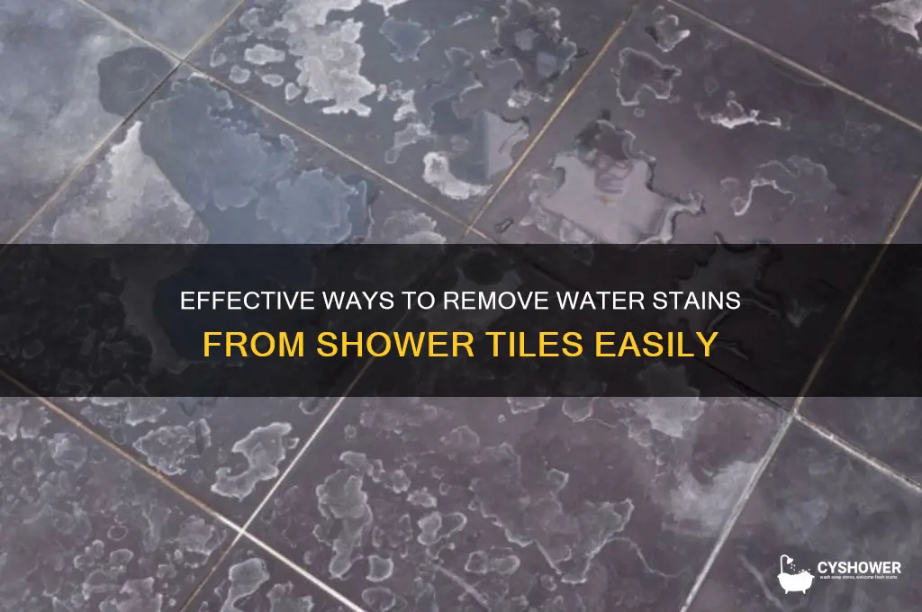 how to get water marks off tiles in shower