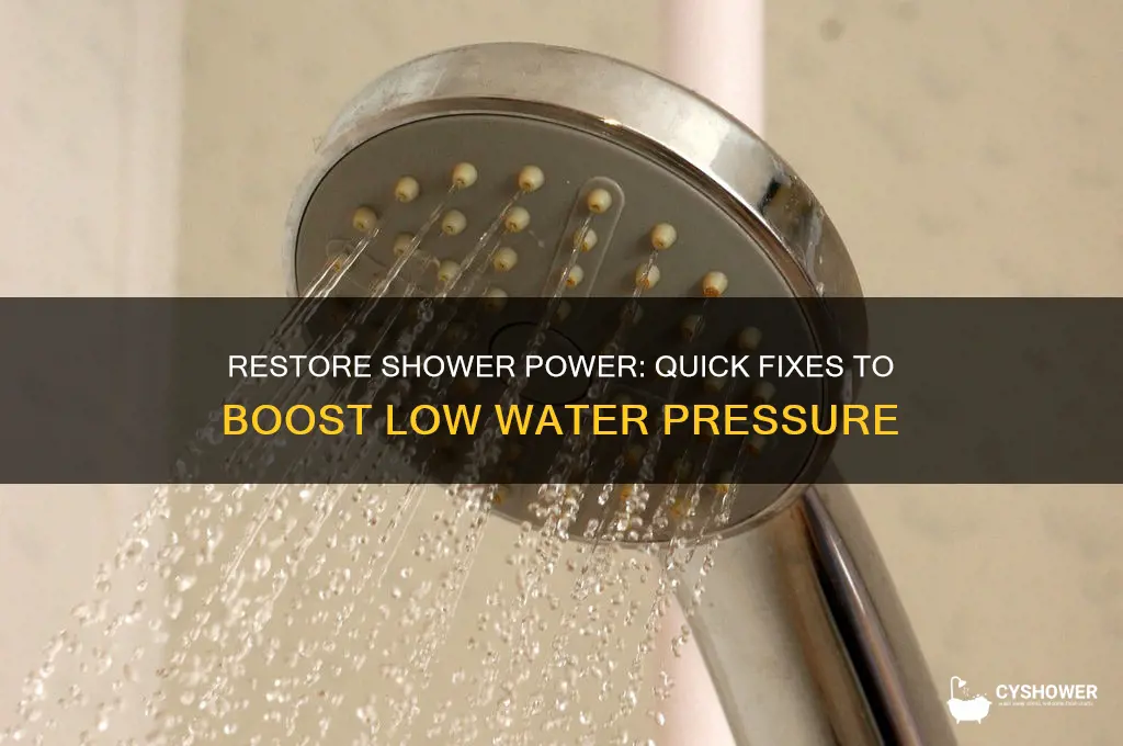 how to get water pressure back in shower
