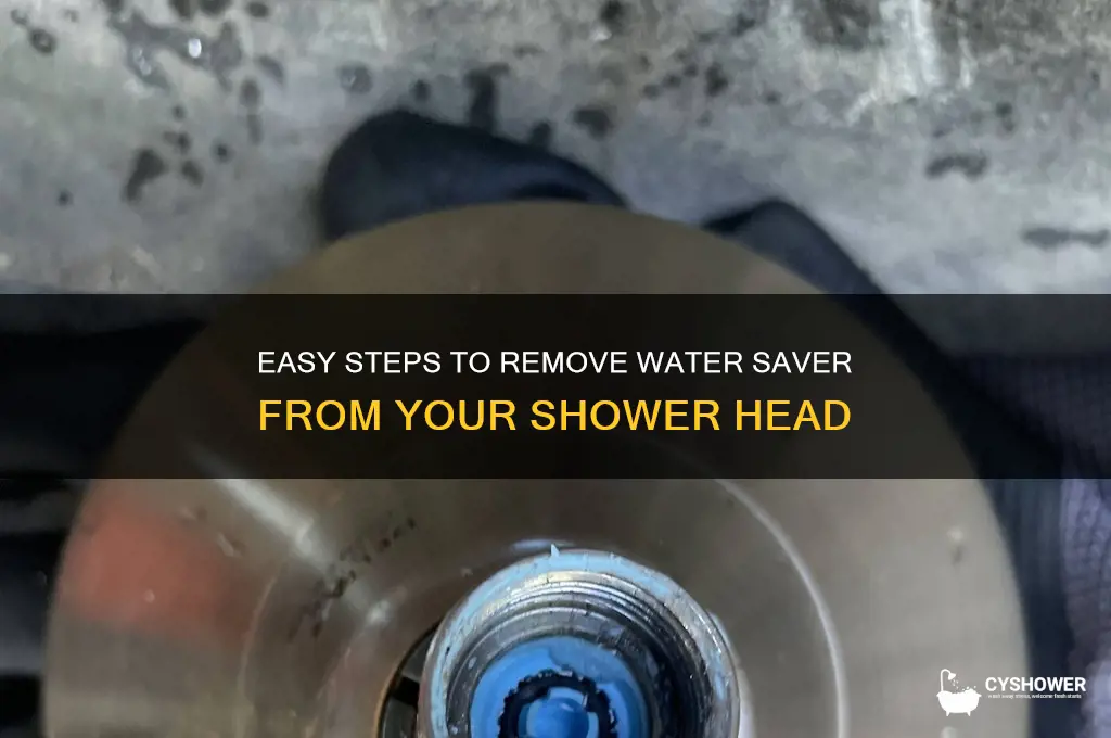 how to get water saver out of shower head