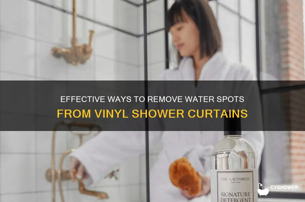 how to get water spots off a vinyl shower curtain