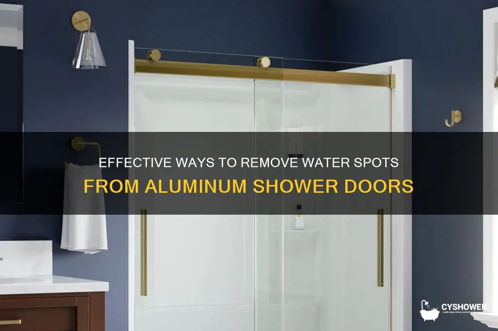 how to get water spots off aluminum shower doors