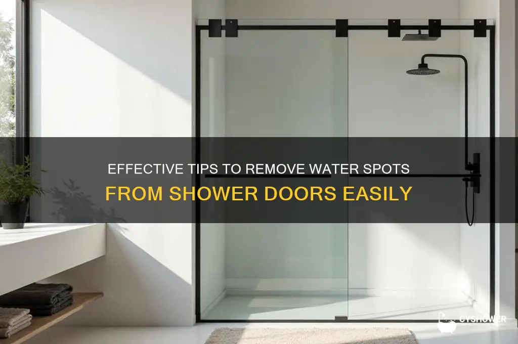 how to get water spots off shower doirs