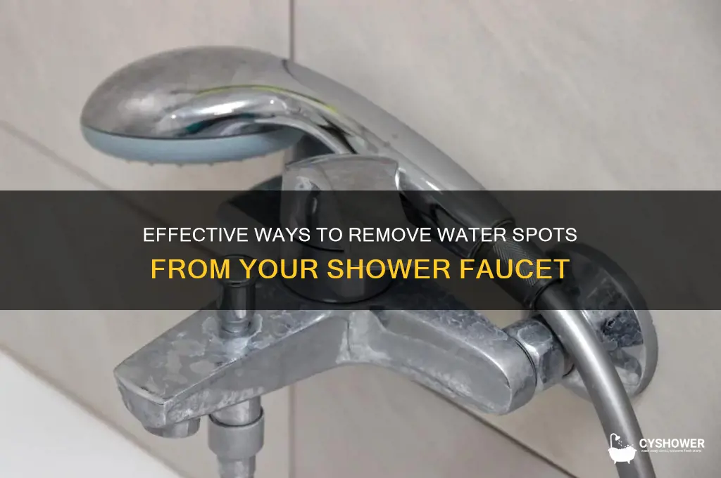 how to get water spots off shower faucet