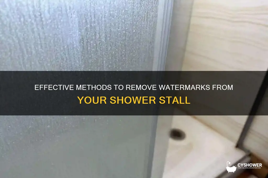 how to get watermarks out of shower stall