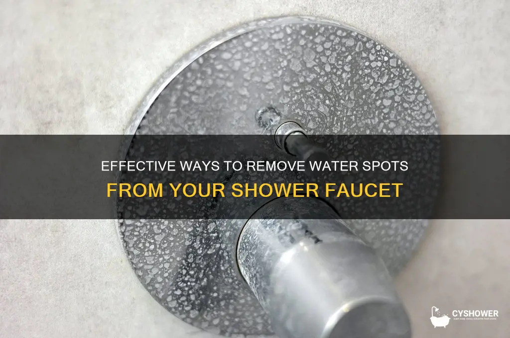 how to get waterspots off of shower faucet