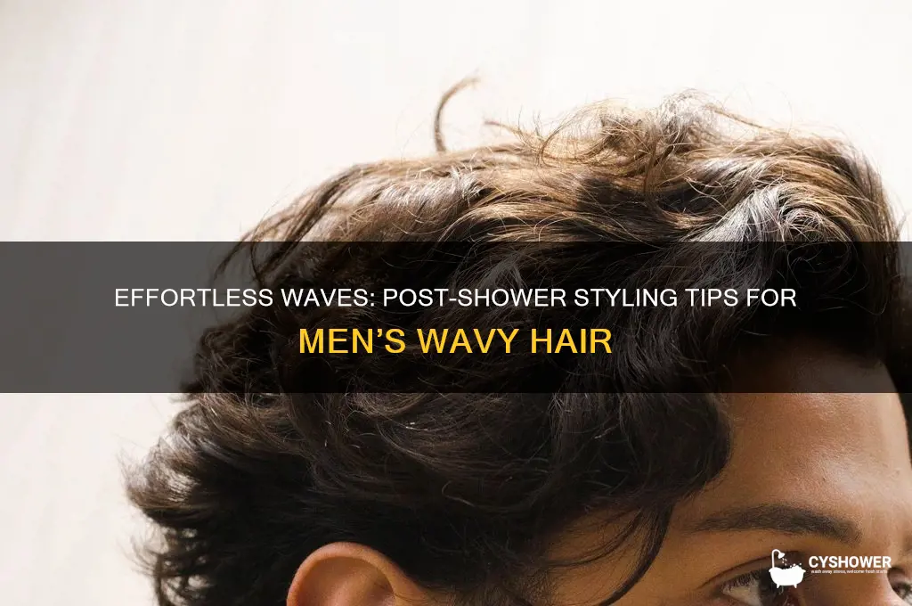 how to get wavy hair after shower for guys