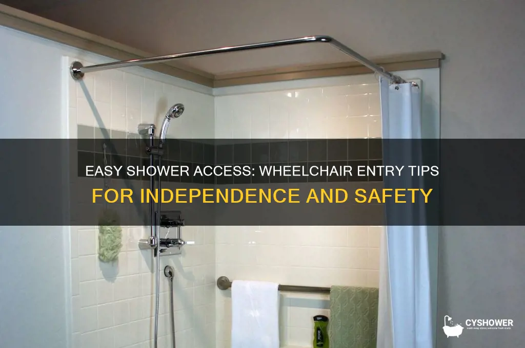 how to get wheelchair into shower