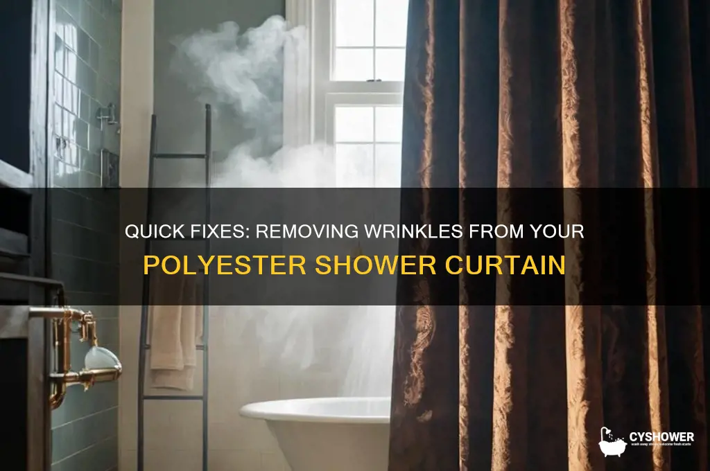 how to get wrinkles out of a polyester shower curtain