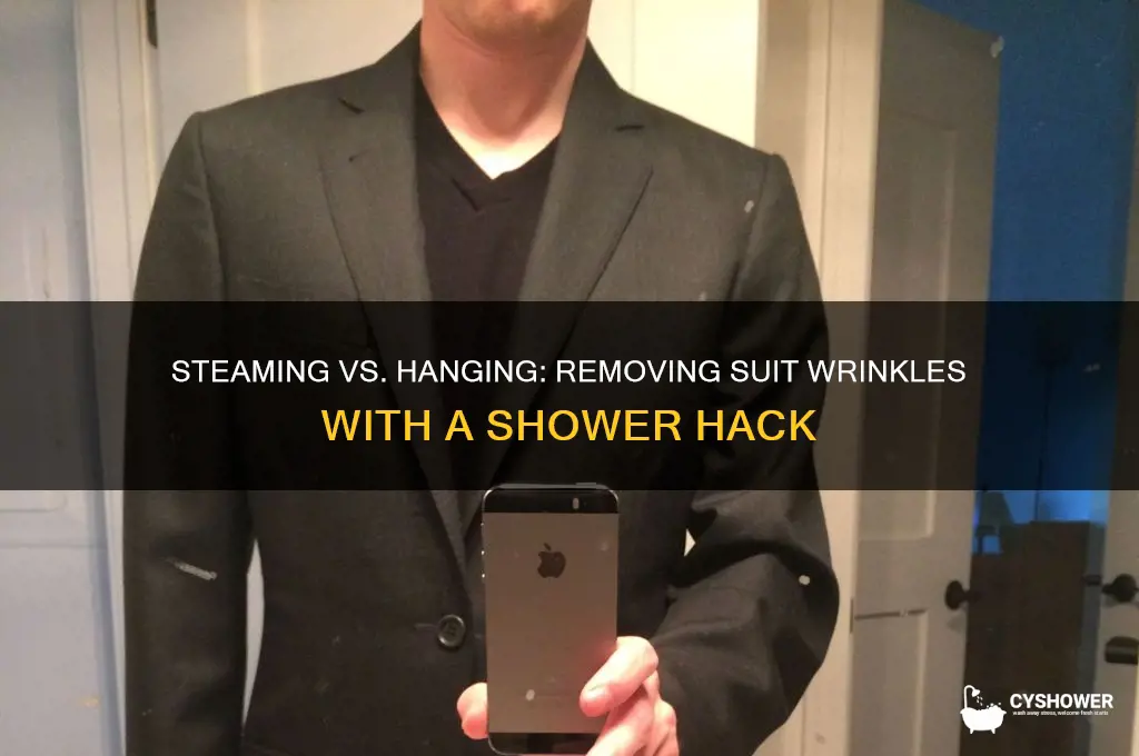 how to get wrinkles out of a suit shower
