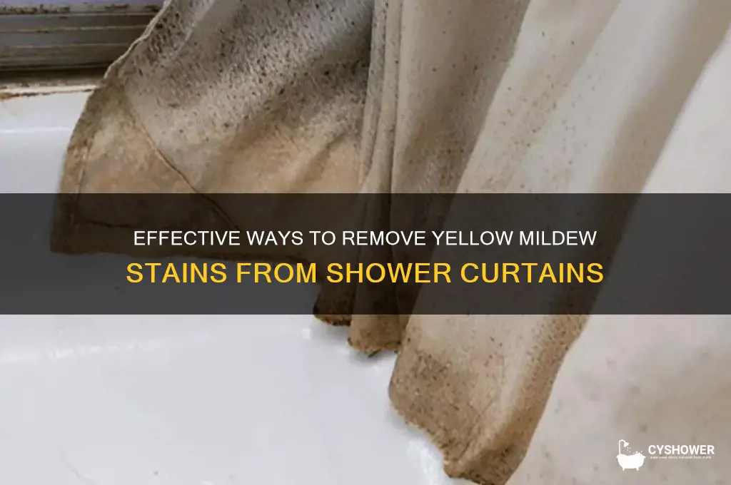 how to get yellow mildew stains off shower curtain