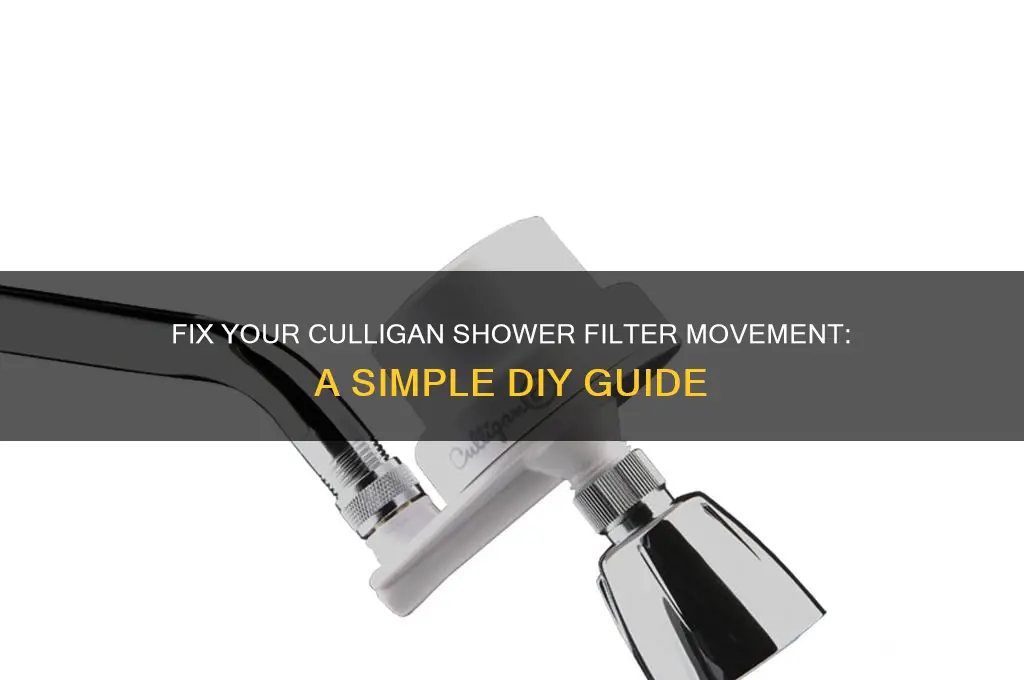 how to get your culligan shower filter to stop moving