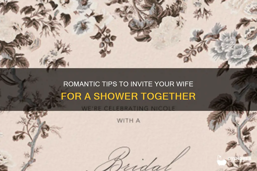 how to get your wife in the shower