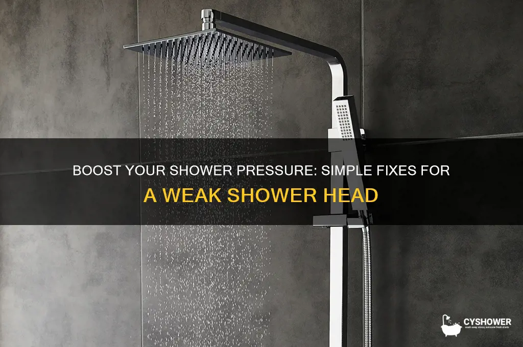 how to give a weak shower head better water pressure