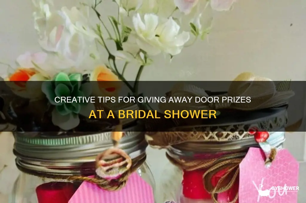 how to give away door prizes at a bridal shower