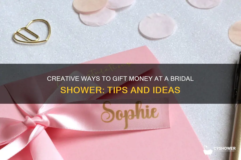 how to give money at a bridal shower