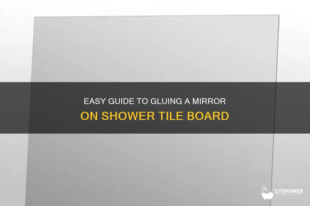 how to glue a mirror in shower on tile board