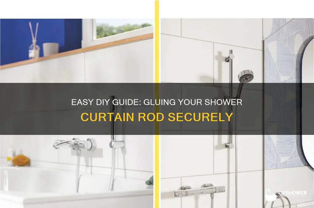 how to glue shower curtain rod