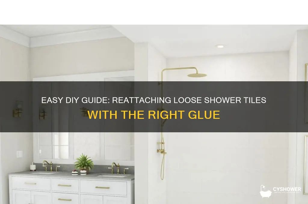 how to glue shower tile back on