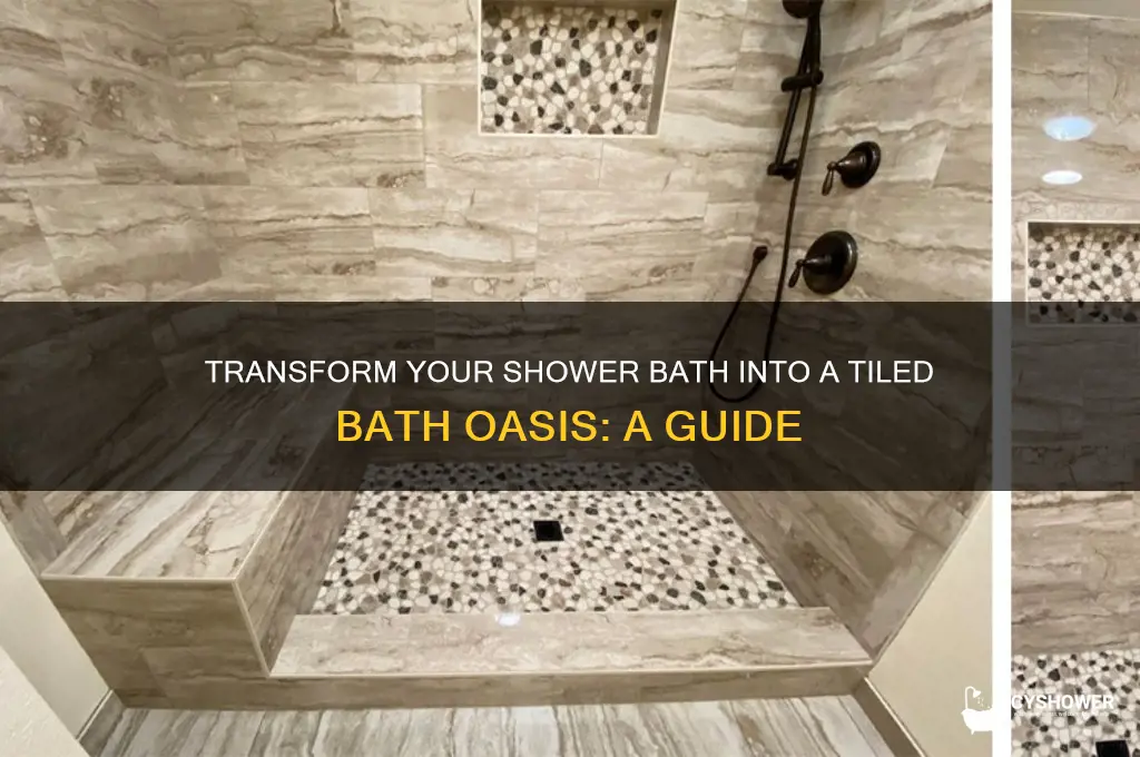how to go from shower bath to bath with tile