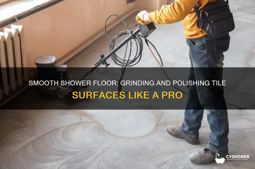 how to grind down and smooth tile shower floor
