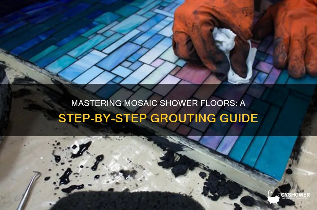 how to grout 2 mosaic tile shower floor