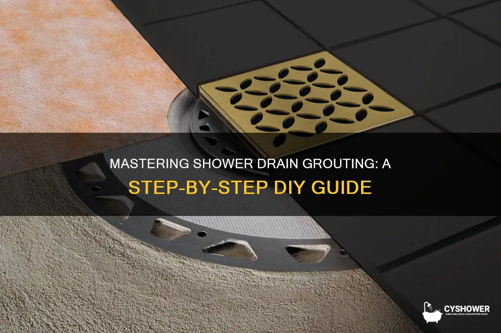 how to grout a shower drain