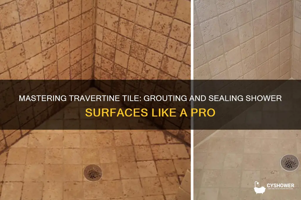 how to grout and seal travertine tile in shower