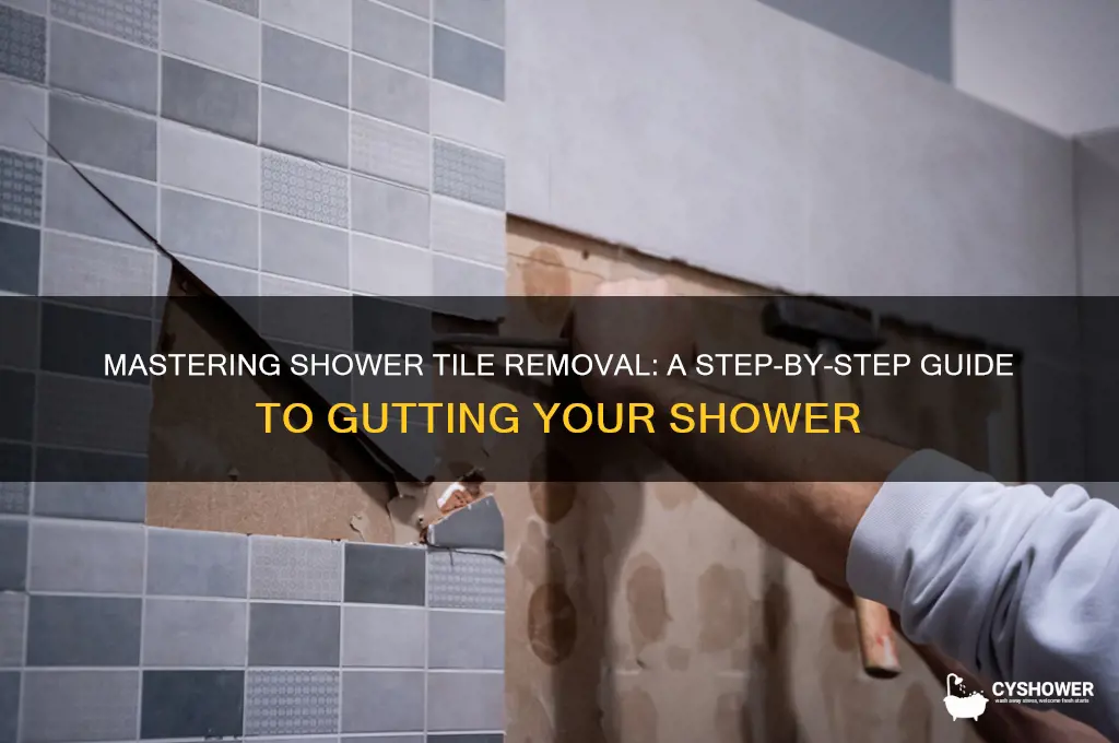 how to gut a tile shower