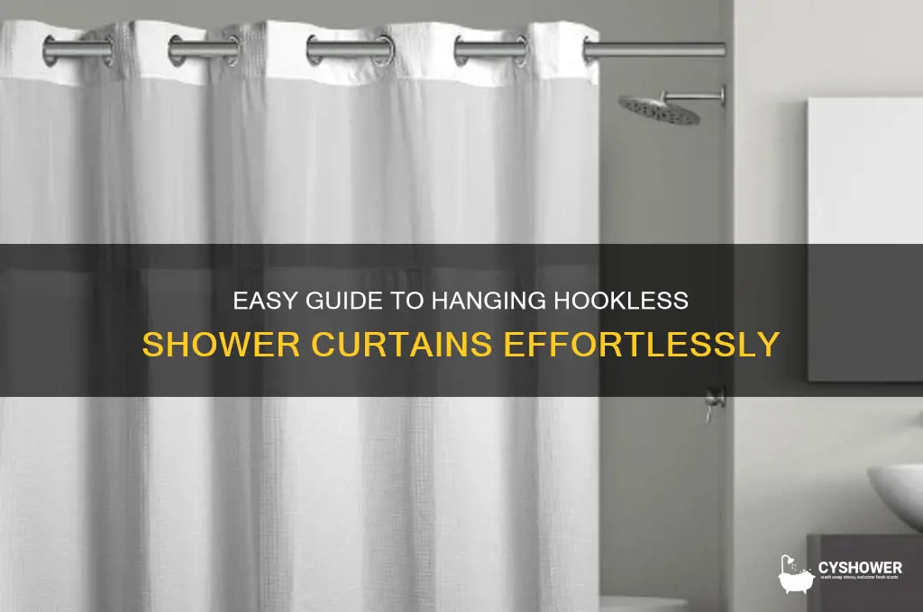 how to hand hookless shower curtain