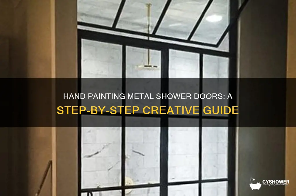 how to hand paint metal shower door