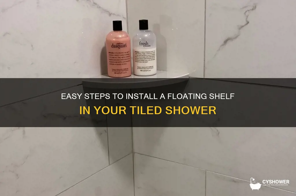 how to hand shelf in tile shower