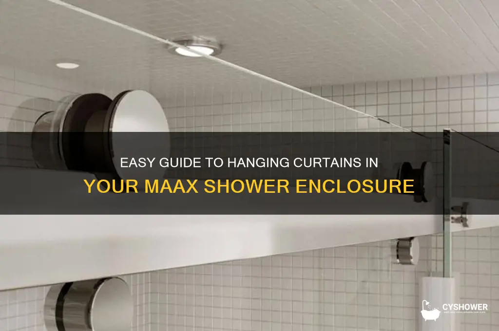 how to hang a curtain in a maax shower