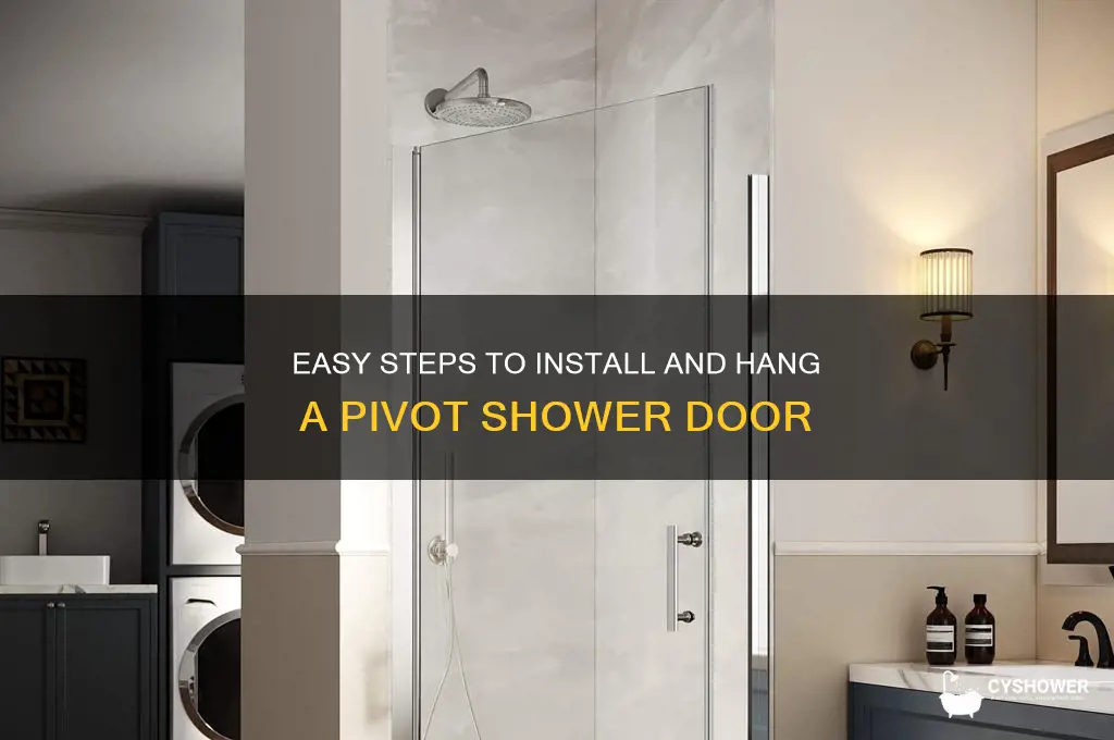 how to hang a pivot shower door