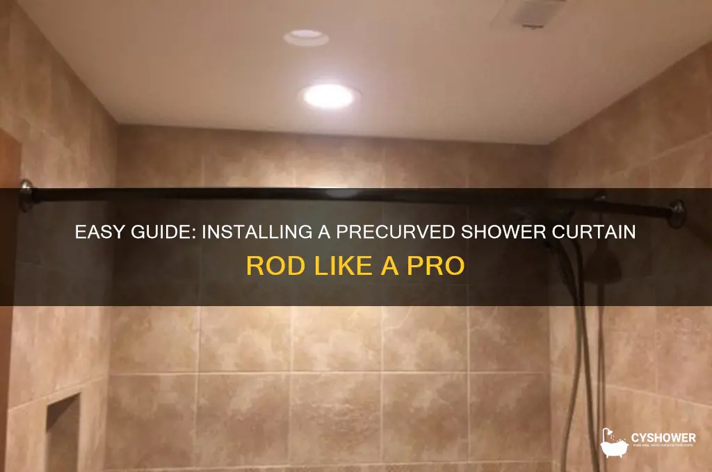 how to hang a precurved shower curtain rod