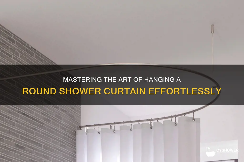 how to hang a round shower curtain
