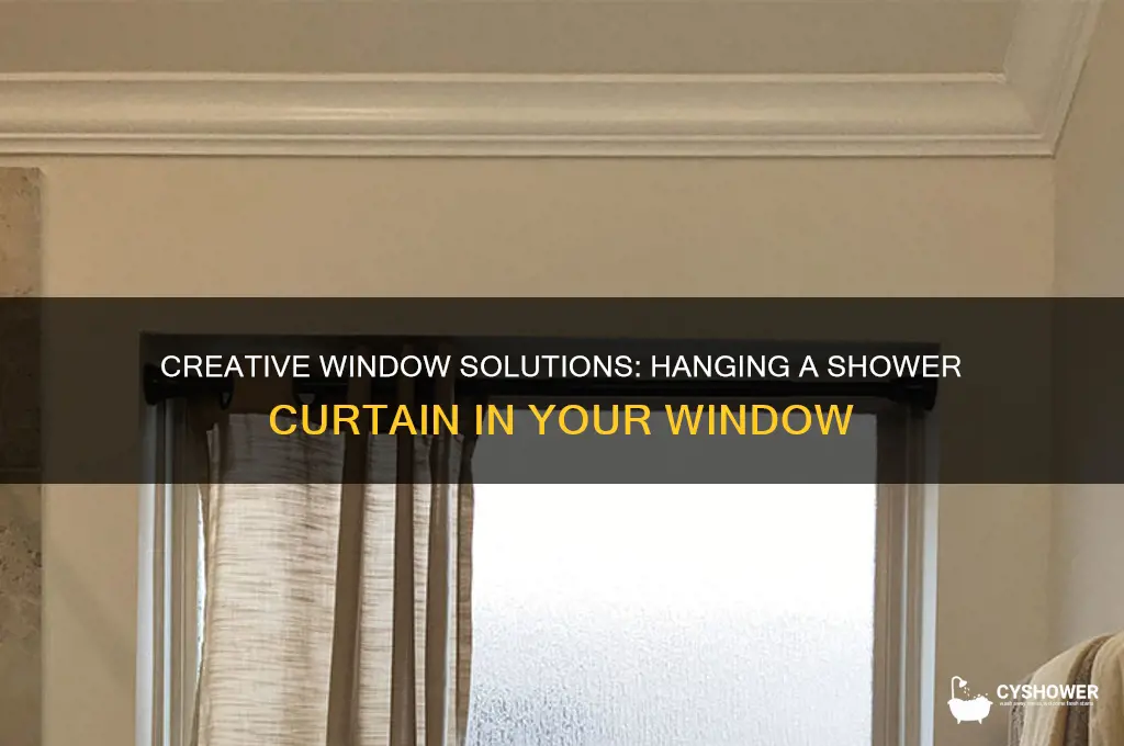 how to hang a shower curtain in a window