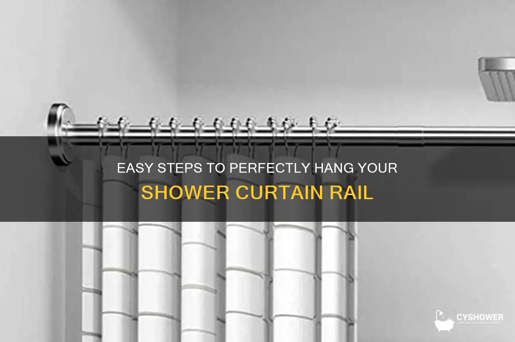 how to hang a shower curtain rail