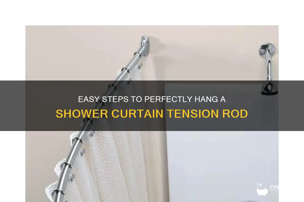 how to hang a shower curtain tension rod
