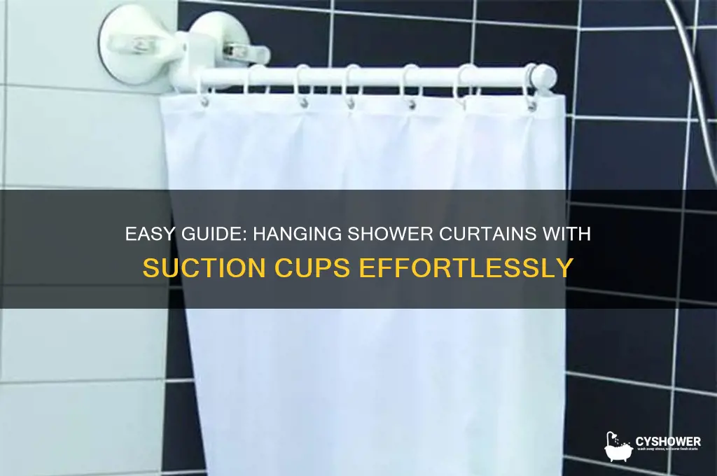 how to hang a shower curtain with suction cups