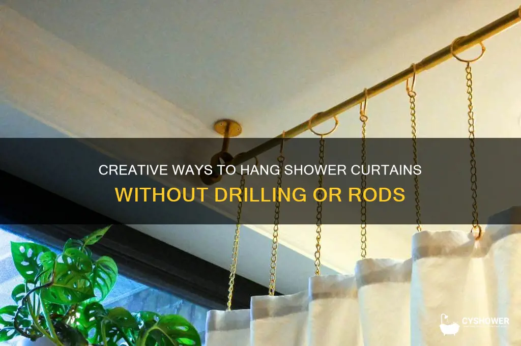 how to hang a shower curtain without a permanent rod