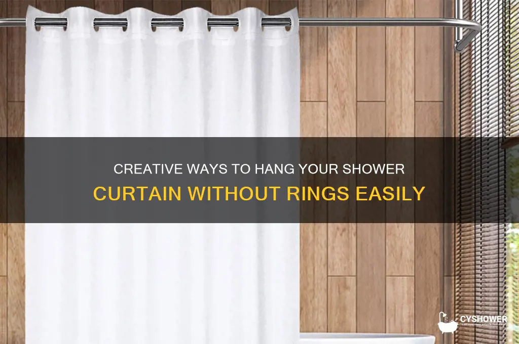 how to hang a shower curtain without rings