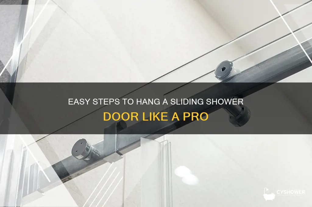 how to hang a shower door sliding