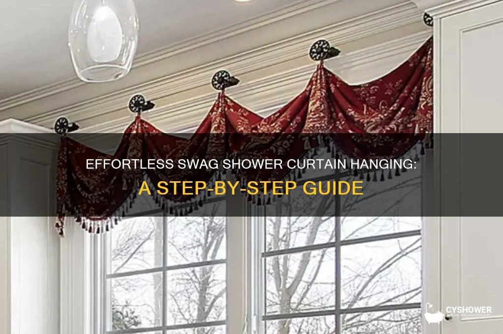 how to hang a swag shower curtain